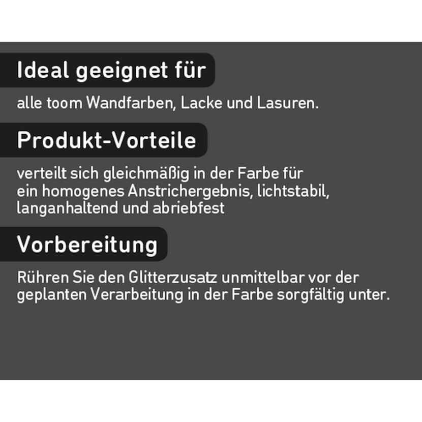 Produktbeschreibung Glitterzusatz