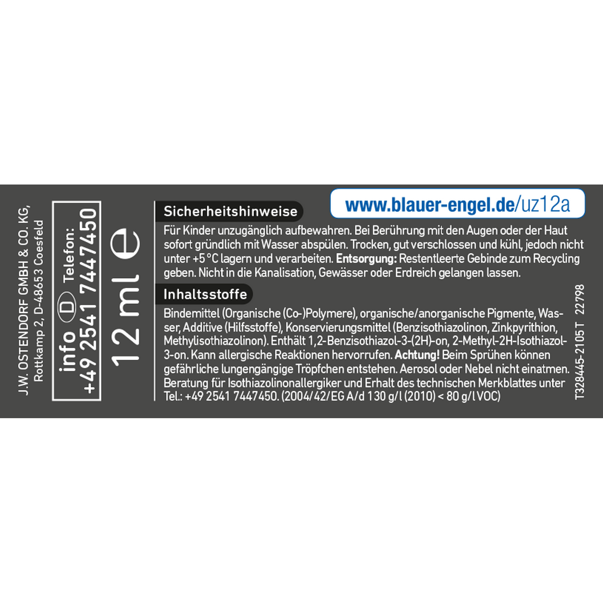 2in1 Buntlackstift 'Aquamarine' lichtblau matt 12 ml + product picture