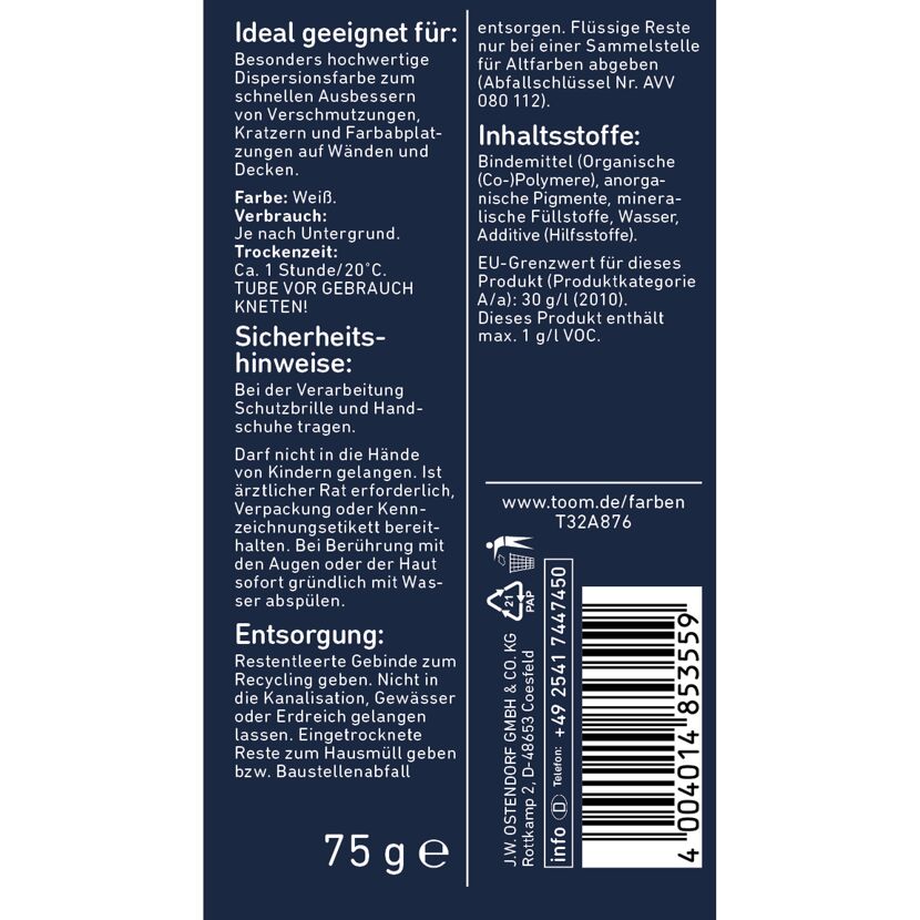 Tube Premium Weiss 75 g