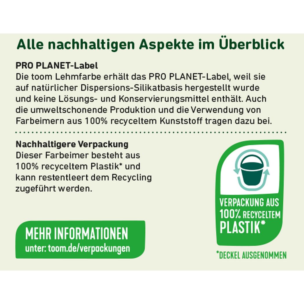Lehmfarbe weiß matt 10 l