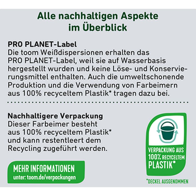 Nachhaltigkeit bei toom Farbeimern