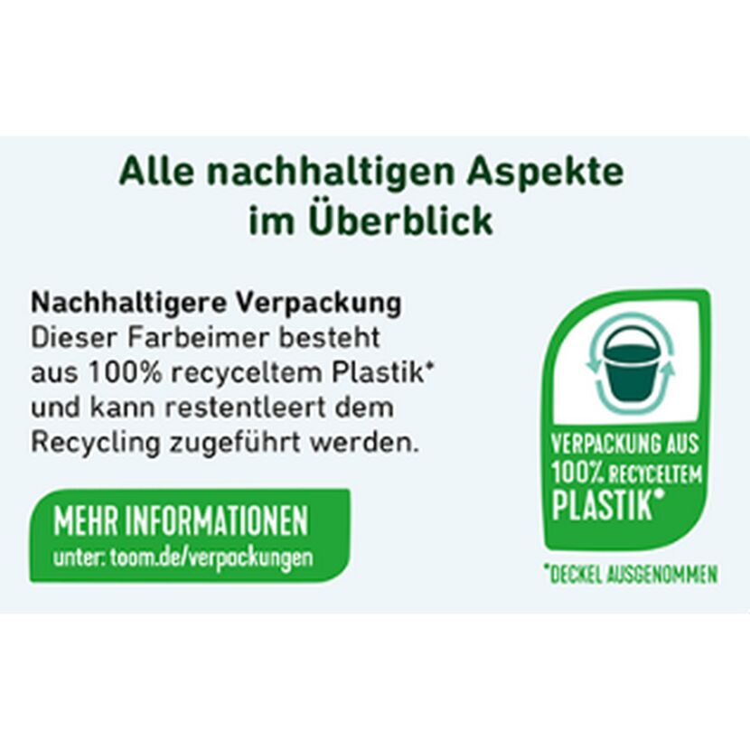 Verpackung aus 100 % recyceltem Plastik.