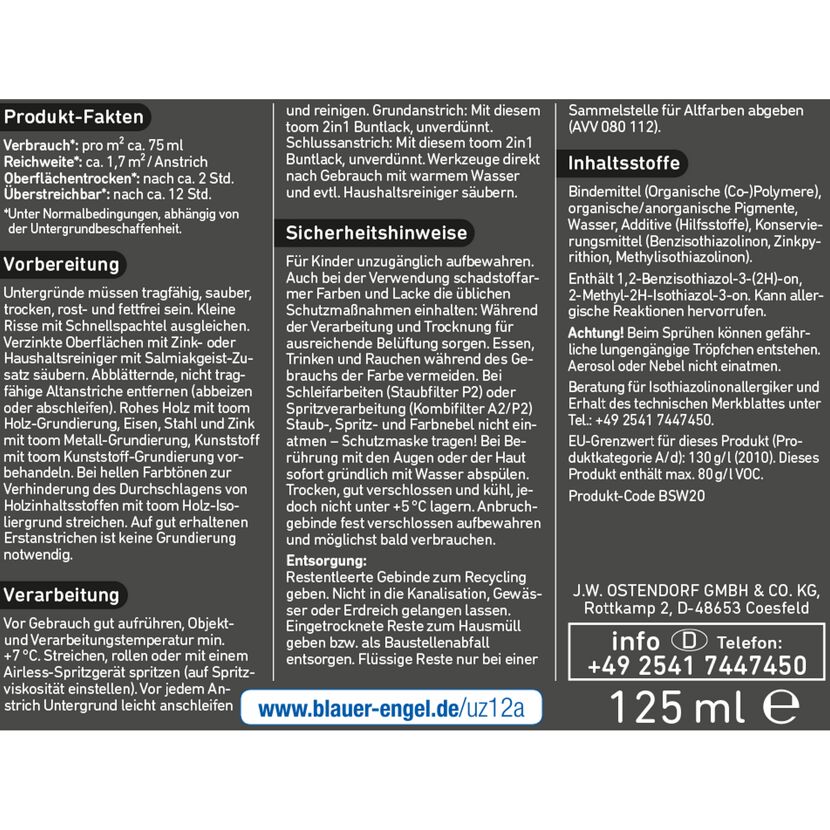 Produktinformation 2in1 Buntlack Mohnblume