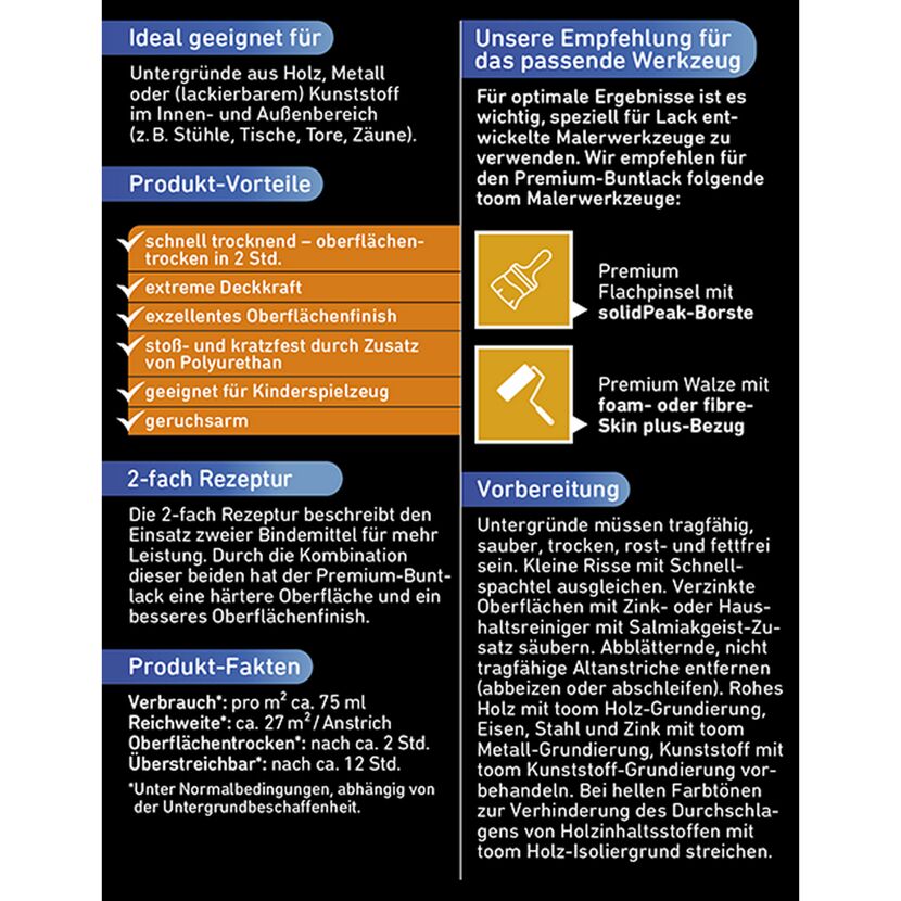 Premium-Buntlack reinweiß glänzend 2 l