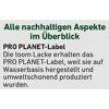 PRO PLANET-Label für toom Lacke auf Wasserbasis