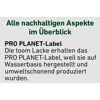 PRO PLANET-Label für toom Lacke auf Wasserbasis