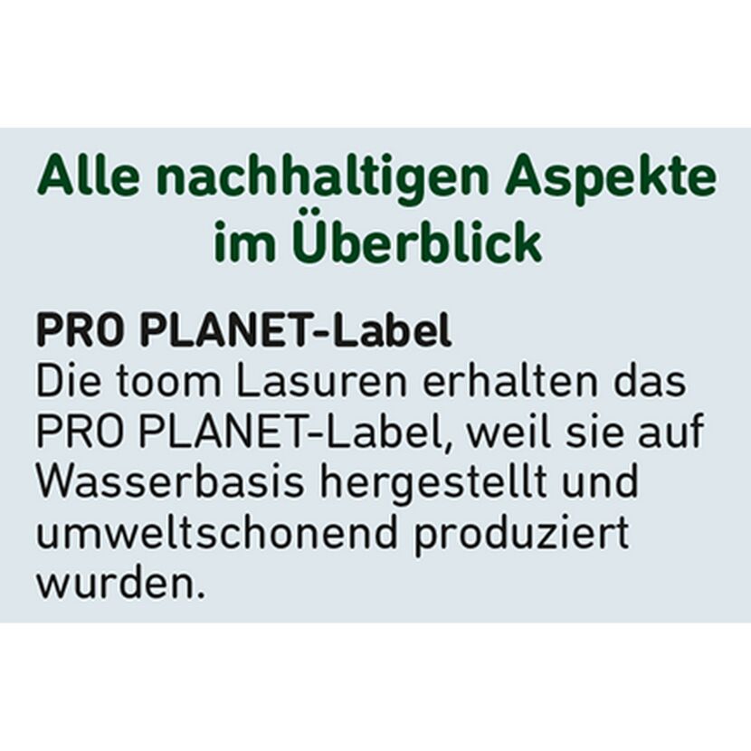 PRO PLANET-Label für toom Lasuren