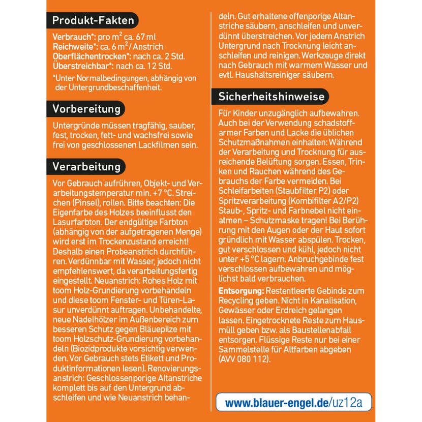 Produktinformation: Fenster- und Türen-Lasur