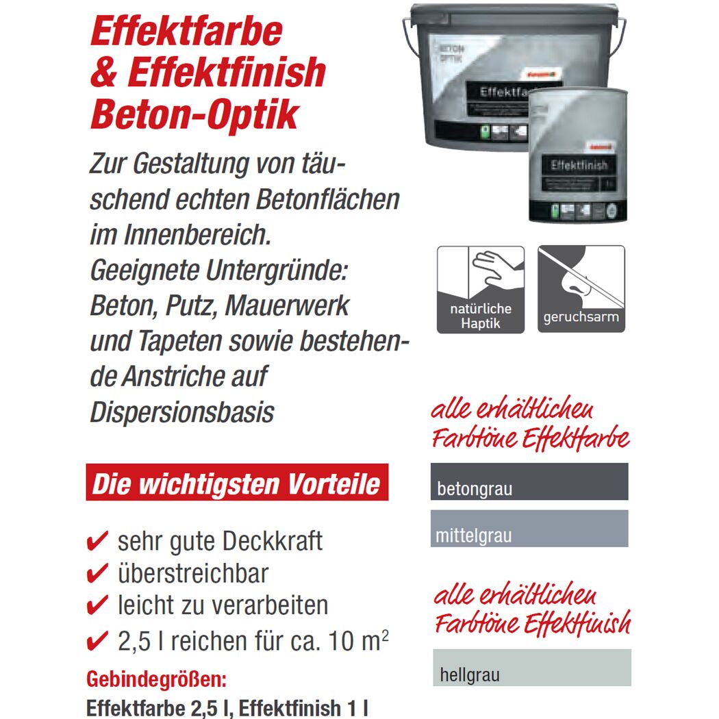 Effektfarbe mittelgrau 2,5 l