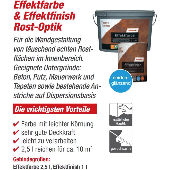 Effektfarbe rostfarben 2,5 l