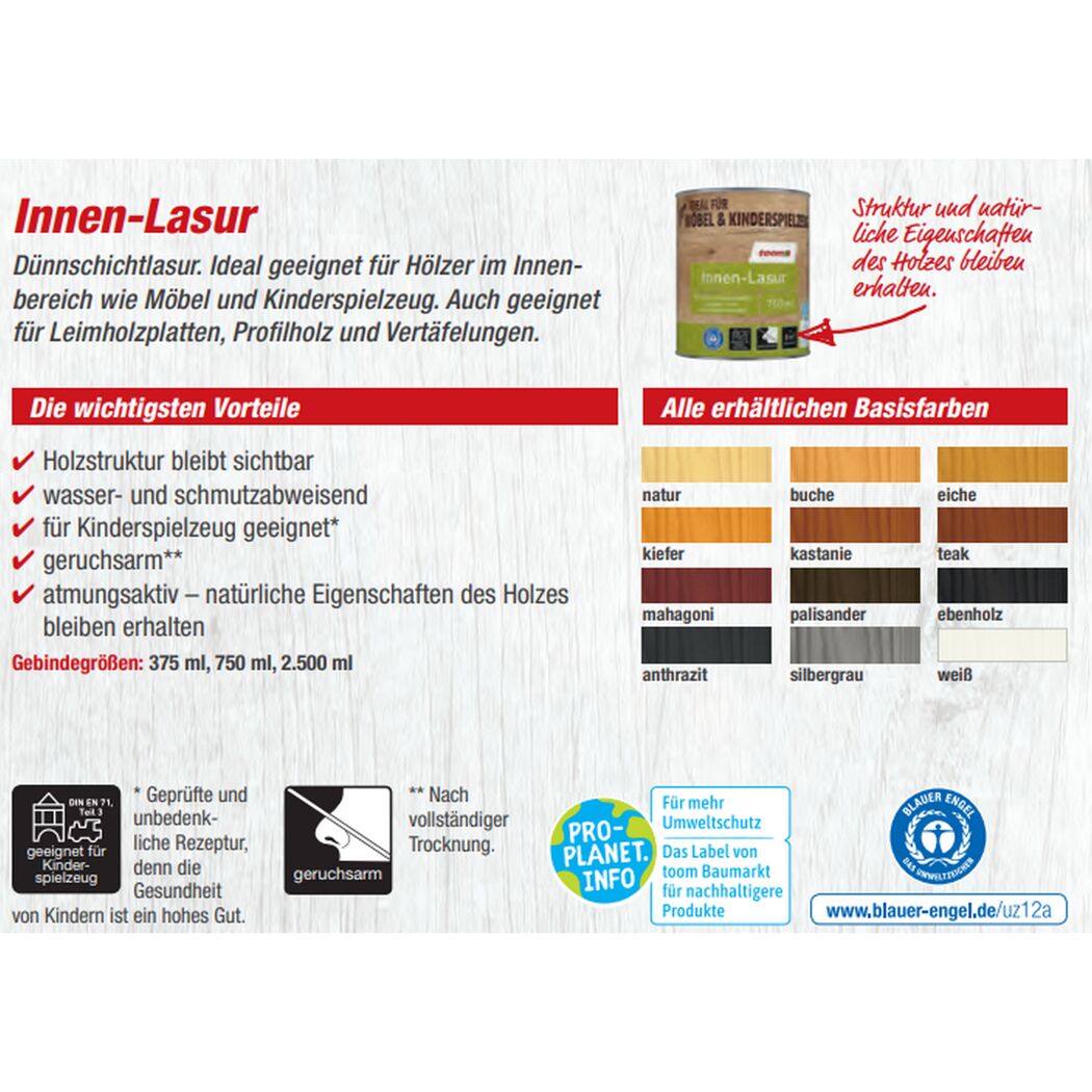 Innenlasur silbergrau 750 ml