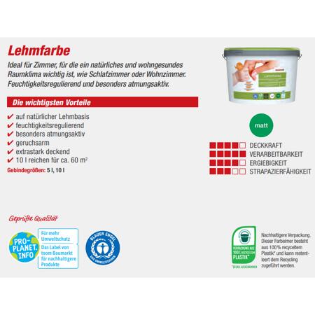 4. Bild von Lehmfarbe weiß matt 10 l