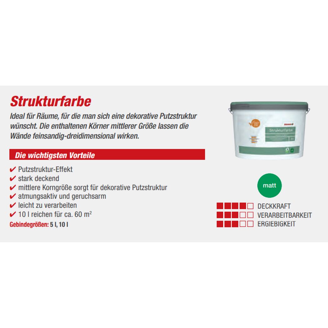 Strukturfarbe matt 5 l