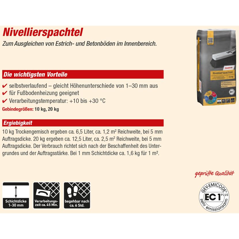 Nivellierspachtel 10 kg