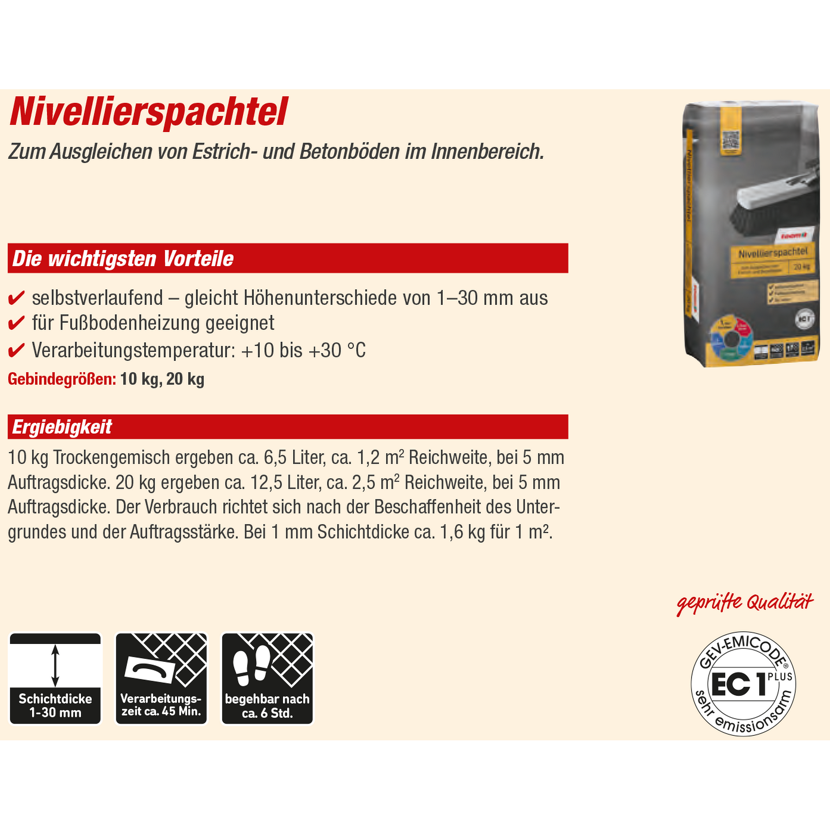 Nivellierspachtel 10 kg