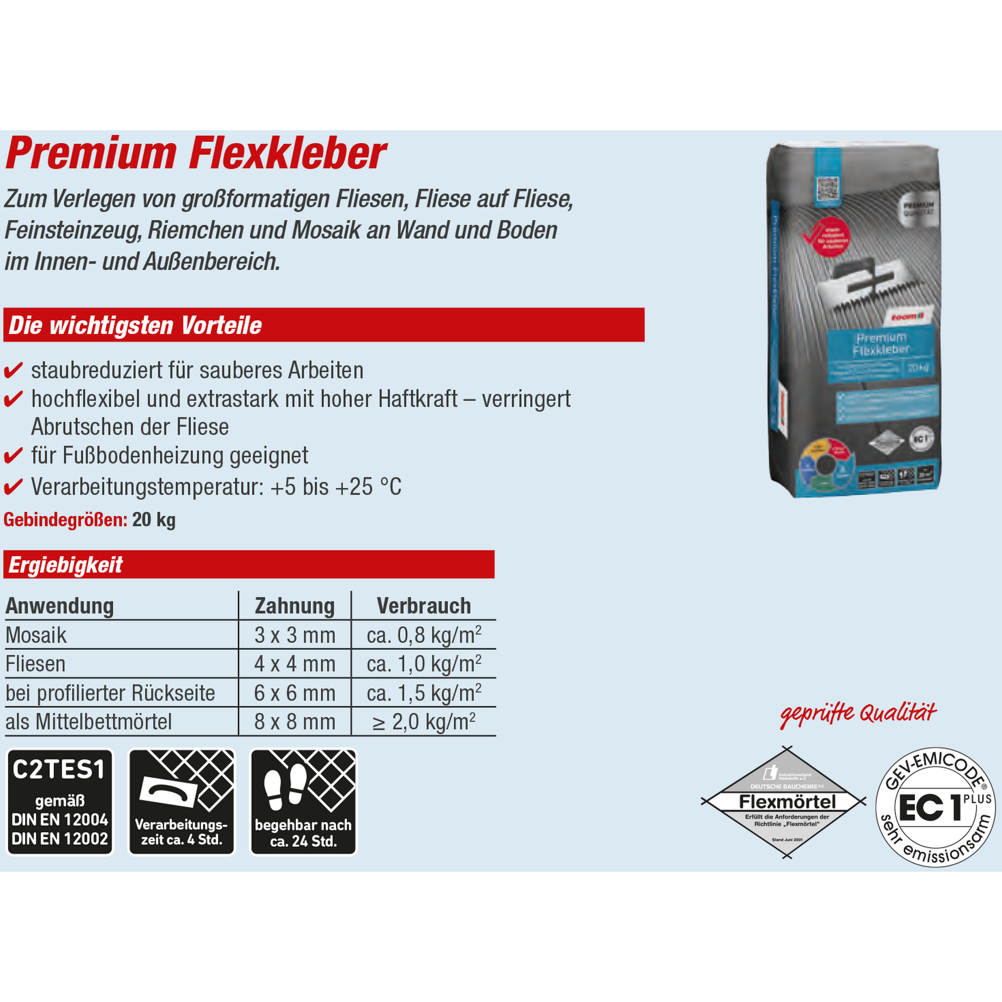 Flexkleber Premium 20 kg + product picture